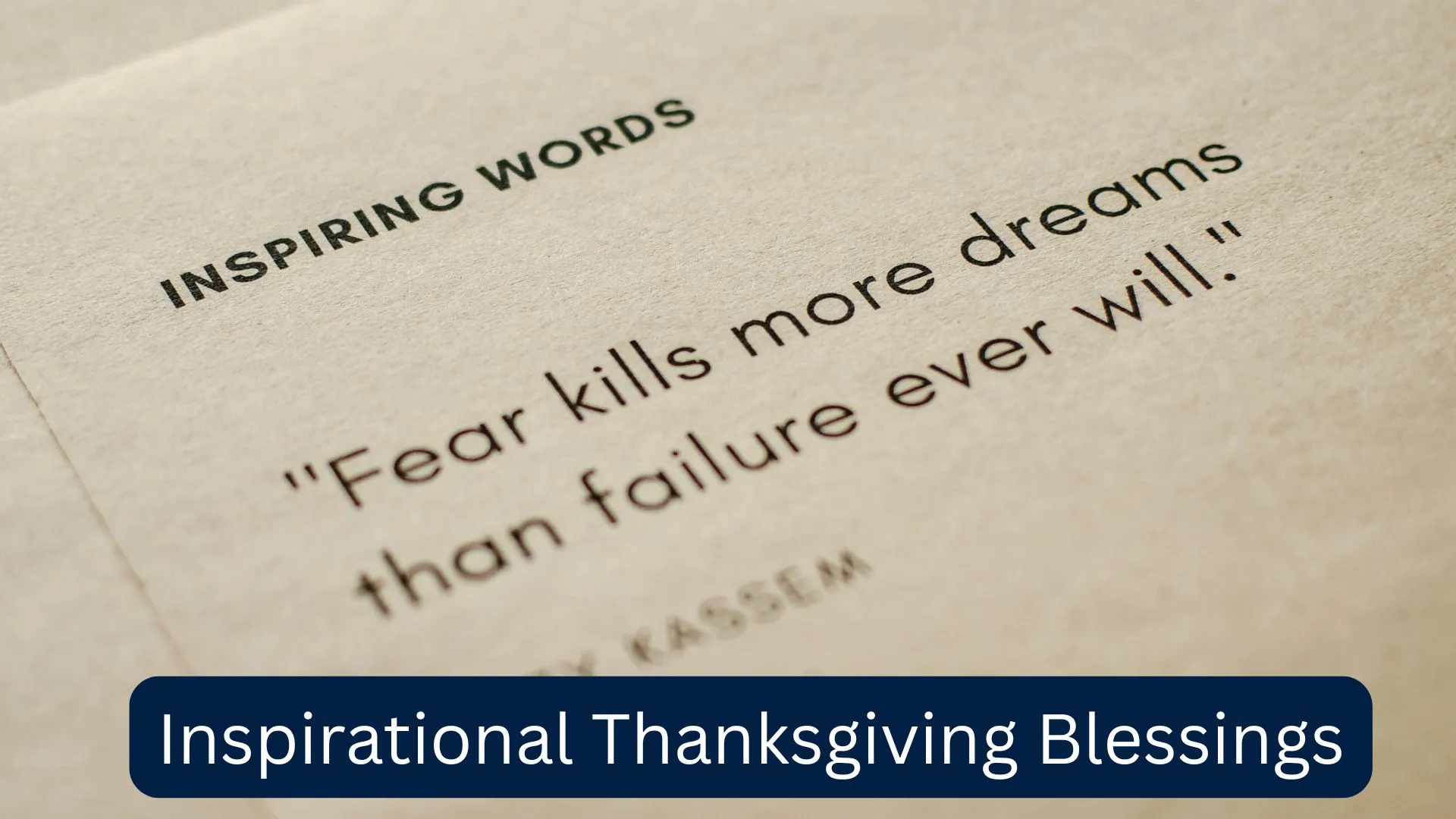 Inspirational Thanksgiving Blessings