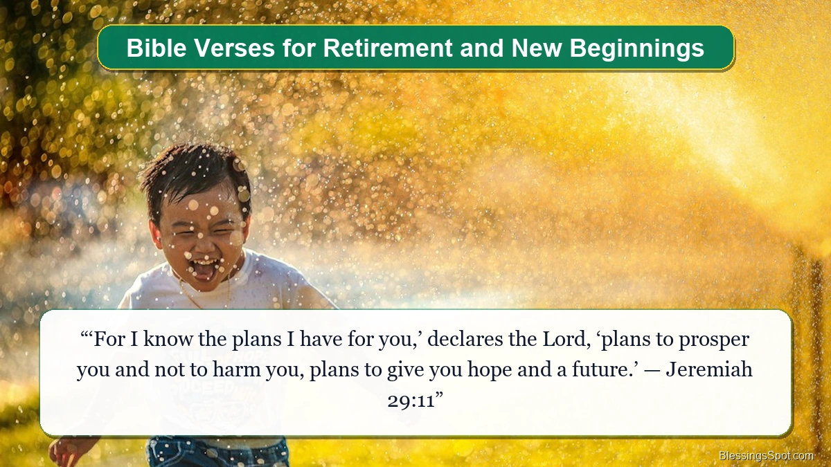 Bible verses for retirement and new beginnings showing an open Holy Bible in warm natural light.