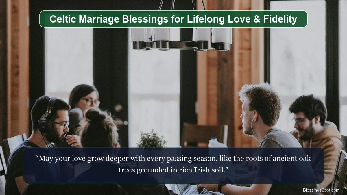 Celtic marriage blessings for love and fidelity showing an exquisite bridal flower bouquet in soft morning light.