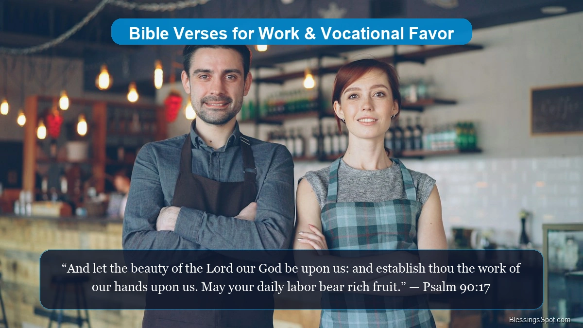 Good morning Bible verses for work and career favor showing a bright productive morning environment.