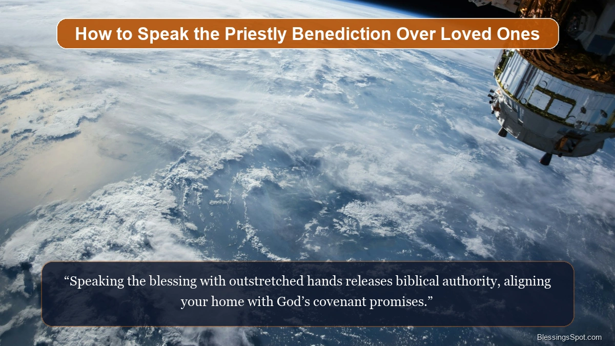 How to speak the priestly benediction over loved ones showing a breathtaking golden horizon at dawn.