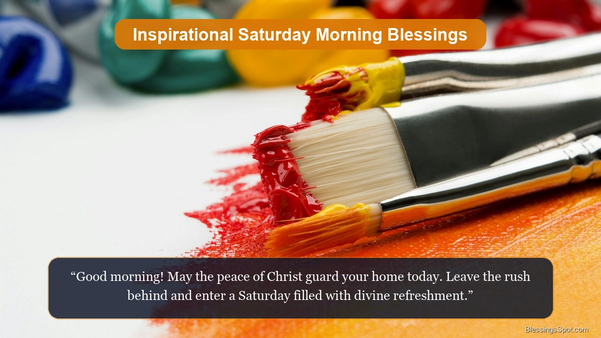 Inspirational Good Morning Saturday Blessings image showing a warm cup of morning coffee with soft golden morning light.