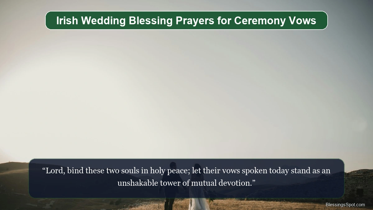 Irish wedding blessing prayers for ceremony vows showing an intimate embrace between newly married partners.
