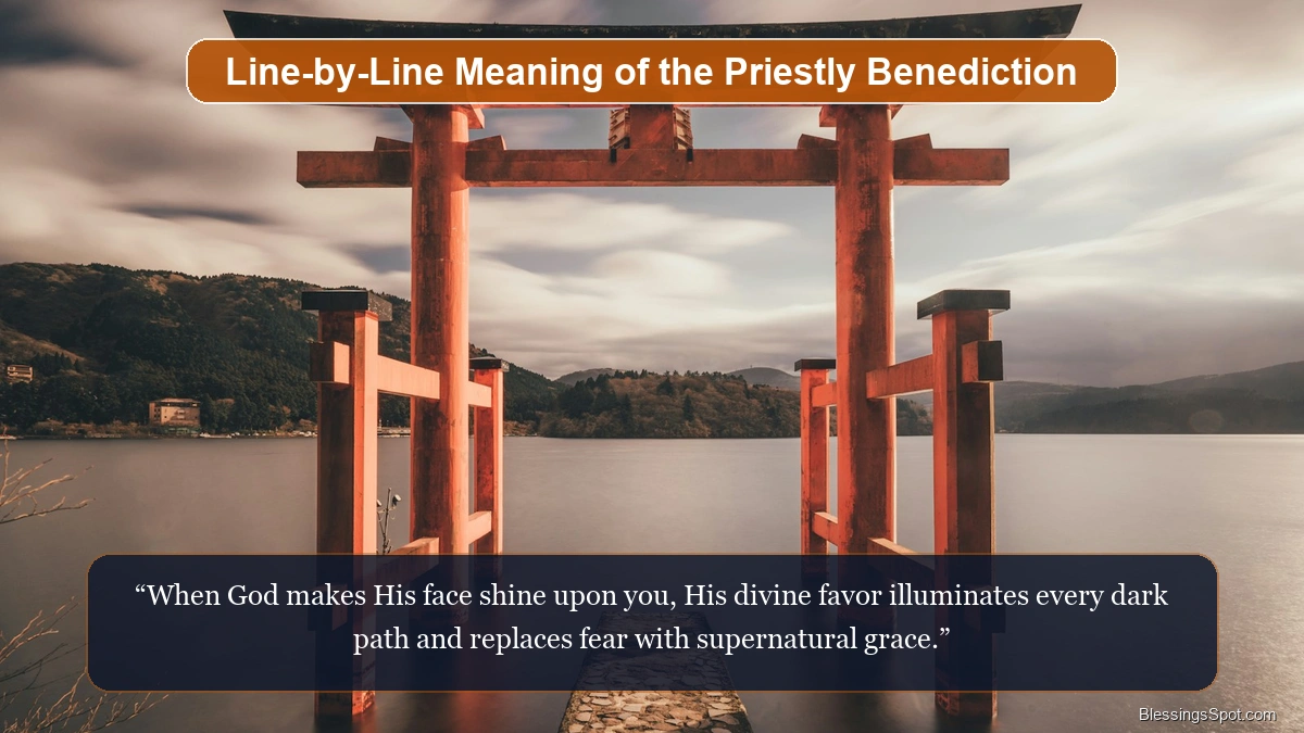 Meaning of the priestly blessing showing glorious sunbeams breaking through forest canopy.