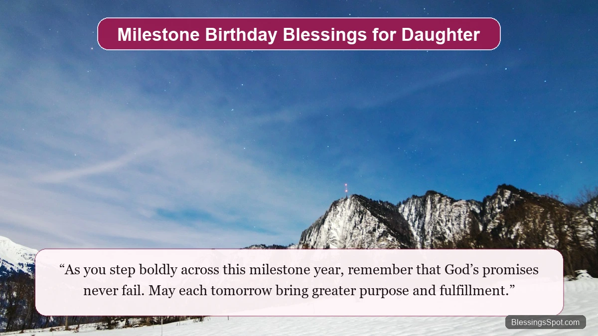 Milestone birthday blessings for daughter showing elegant celebration atmosphere with festive bokeh light.