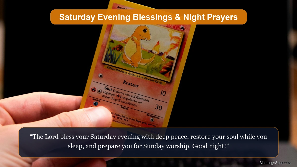 Peaceful Saturday evening blessings showing a calm twilight sunset over tranquil waters.