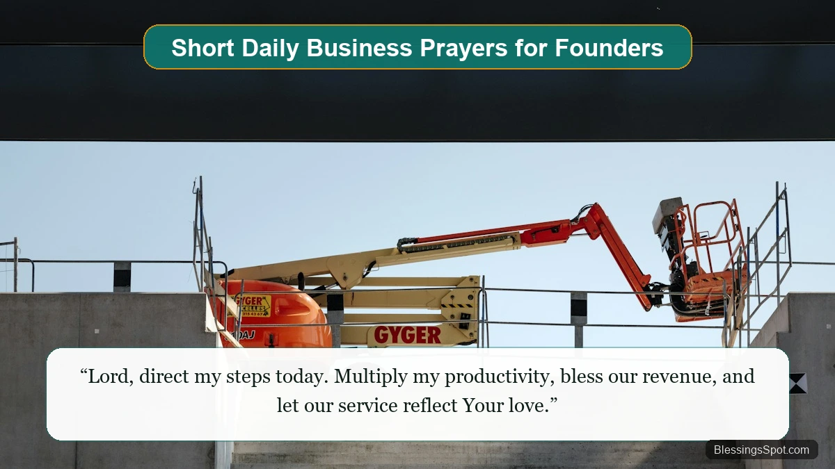 Short daily business blessing prayers for founders showing financial milestones and team growth celebration.