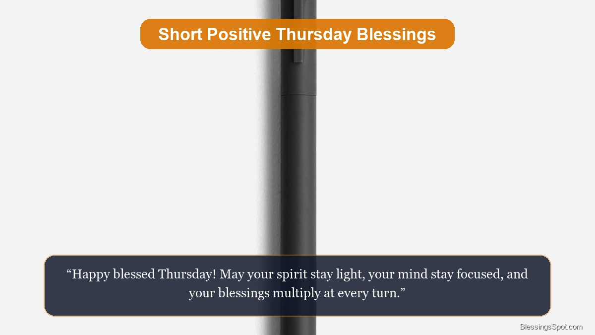 Short positive Thursday blessings image featuring warm sunny foliage illuminated by golden rays.