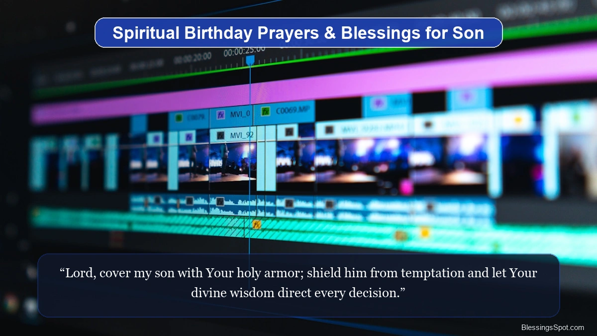 Spiritual birthday prayers and blessings for son showing peaceful golden sunbeams reflecting across quiet waters.