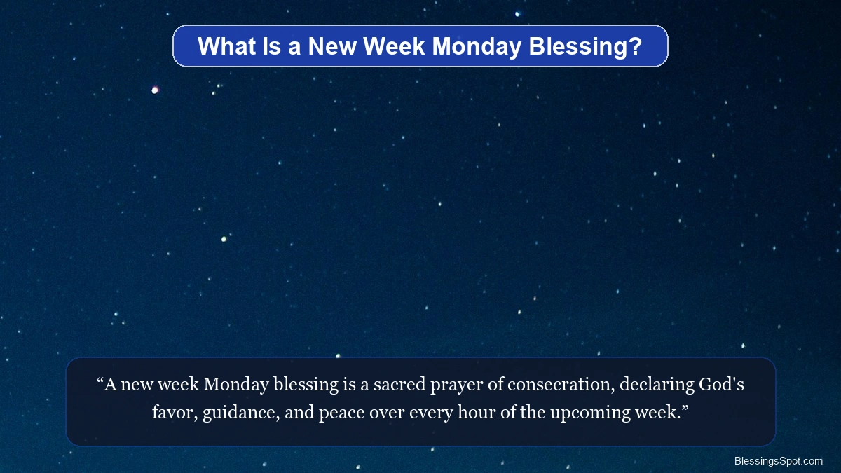 What is a new week Monday blessing showing an inspiring peaceful morning landscape.