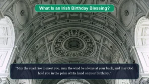 What is an Irish birthday blessing showing breathtaking emerald green hills and tranquil countryside in Ireland.