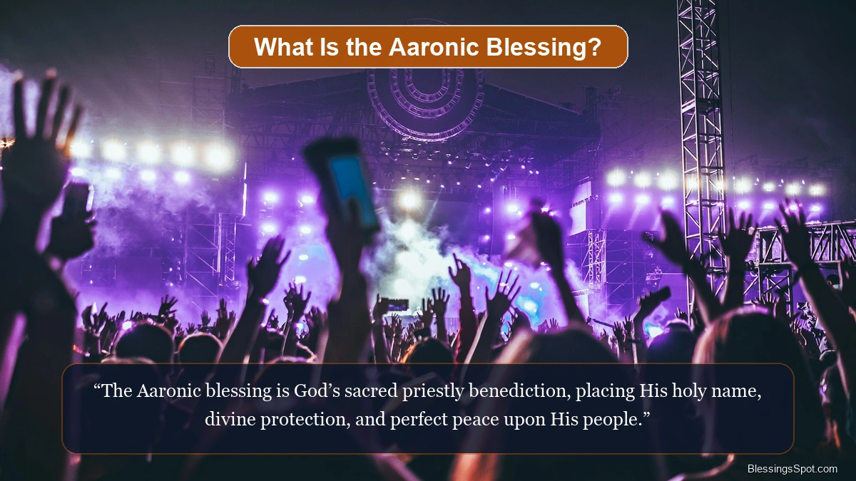 What is the Aaronic blessing showing sacred morning light streaming through majestic sanctuary pillars.