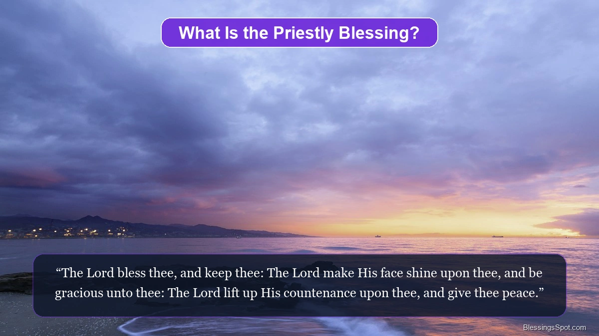 What is the Priestly Blessing showing an inspiring sacred morning landscape with golden rays.