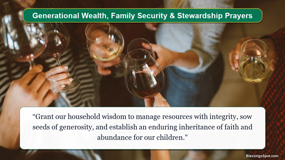 Generational wealth and family security prayers showing a peaceful family dining patio table.