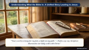 How should I read the Bible guide showing an open Holy Bible with soft morning sunlight streaming across scriptures on a rustic wooden study desk.