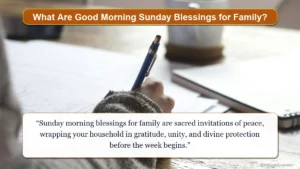 Good morning Sunday blessings for family showing a cozy sunlit breakfast table bathed in gentle morning sun.