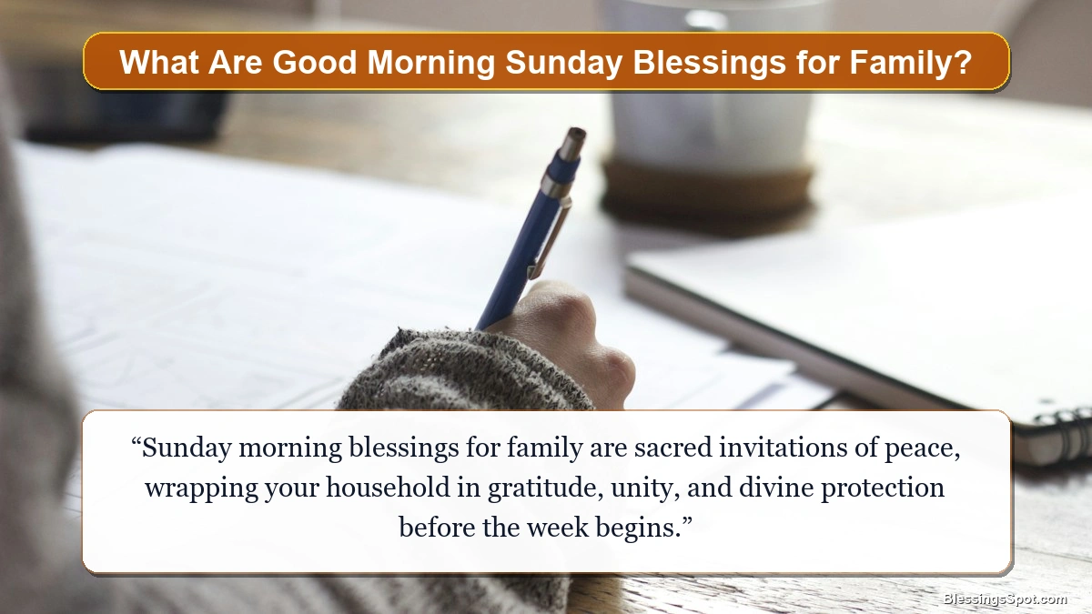 Good morning Sunday blessings for family showing a cozy sunlit breakfast table bathed in gentle morning sun.