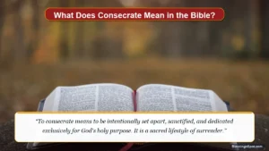 What does consecrate mean in the Bible showing an open Holy Bible glowing in warm sacred morning light.