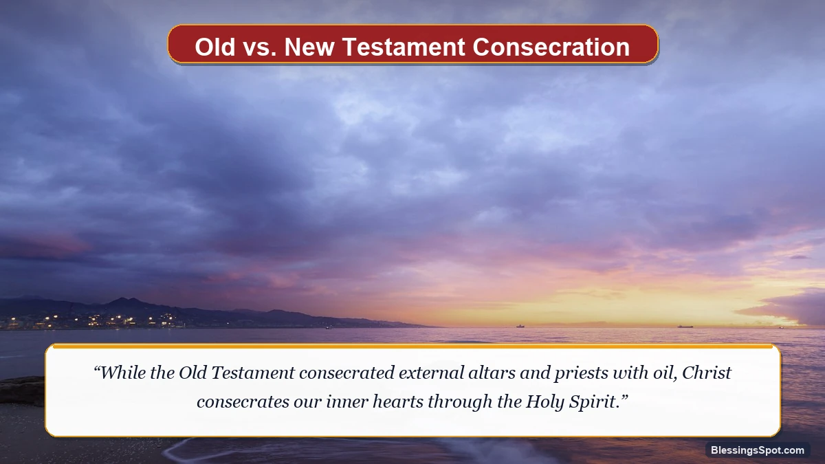 What does consecrate mean in the Bible comparing Old and New Testament covenants showing a serene scripture study desk.